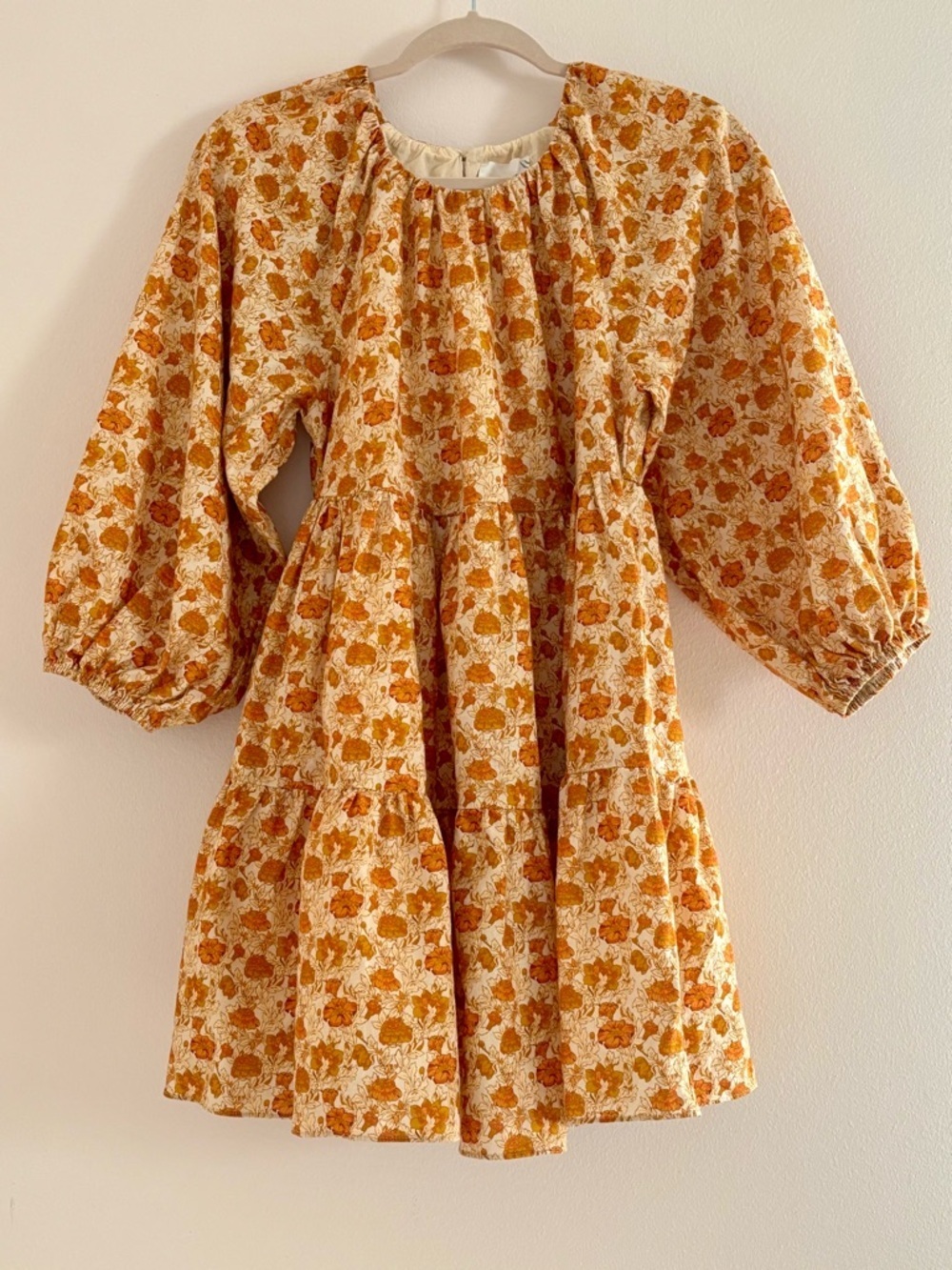 Tuckernuck Hyacinth House Orange Floral Mini Dress XS Pumpkin Patch Dress